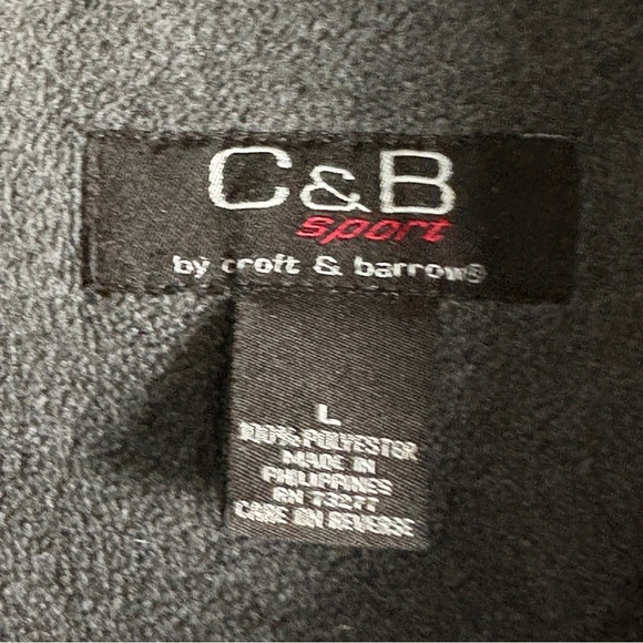 Gray Fleece Vest Large Zip Up Croft & Barrow Fall Winter Outerwear Layer - Picture 3 of 4